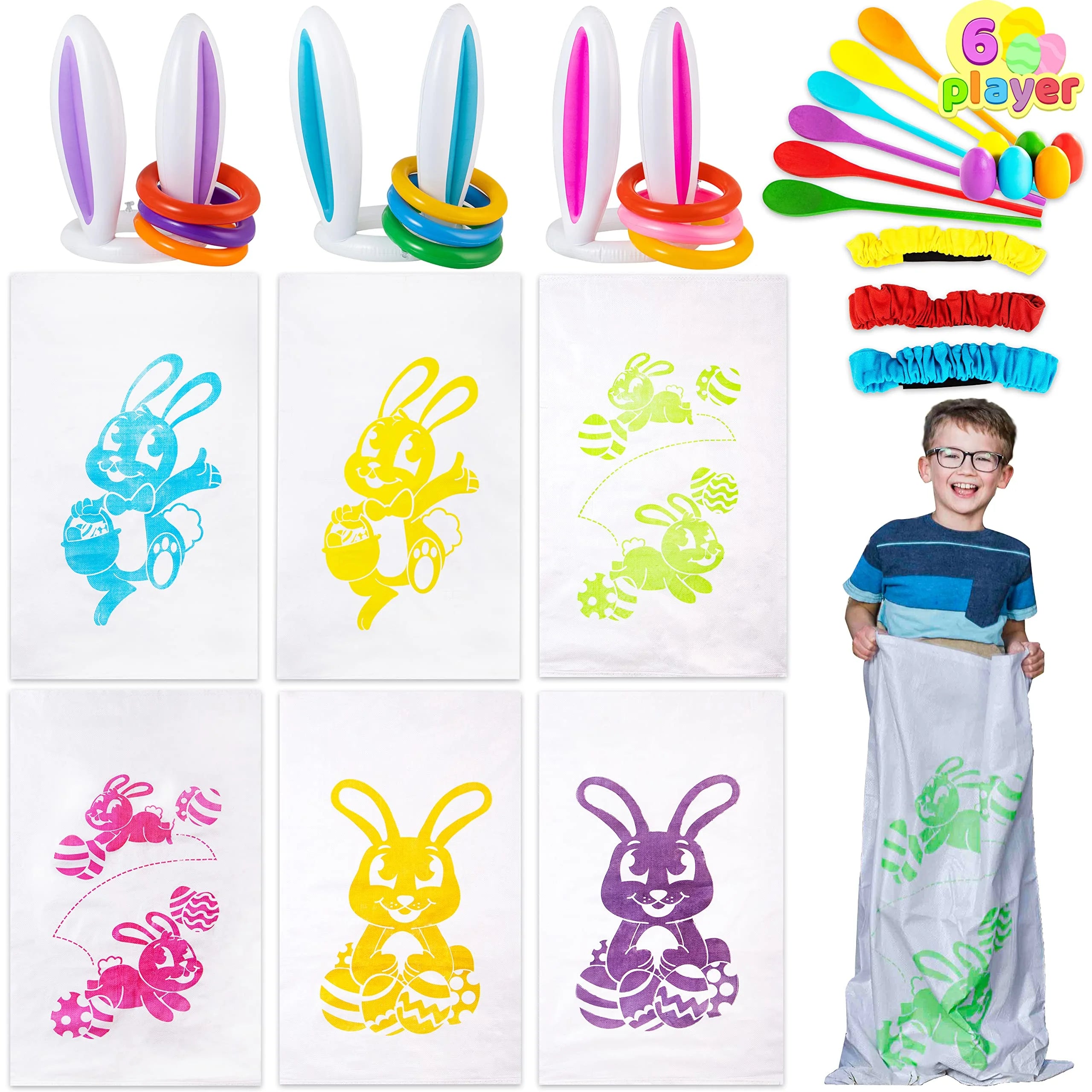 36Pcs 6 Player Easter Potato Sack Race Bags for Kids R187541