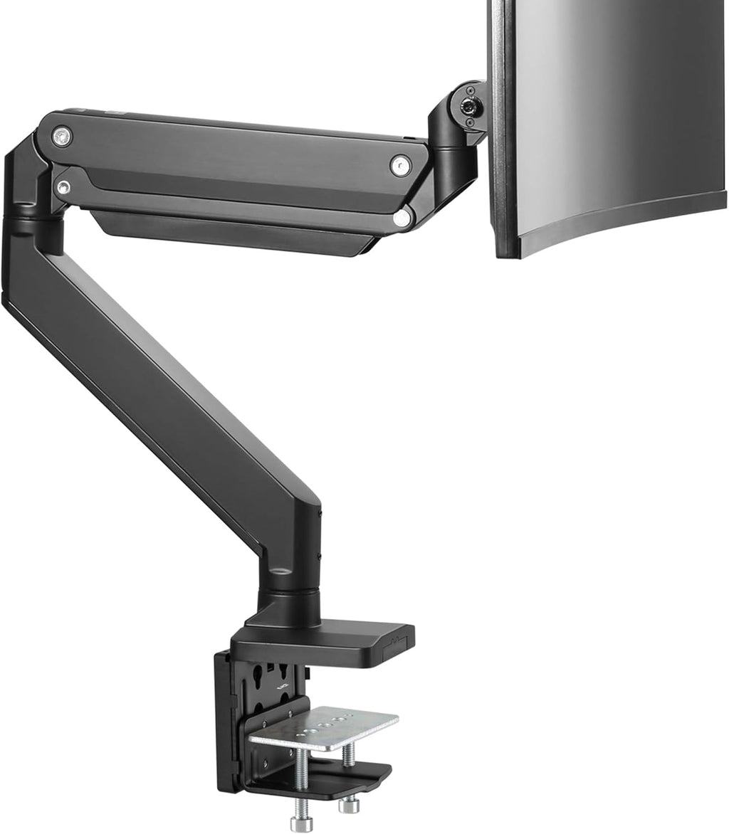 Single 13-43 Monitor Arm Desk Mount, Black, Full Motion Adjustable E988691