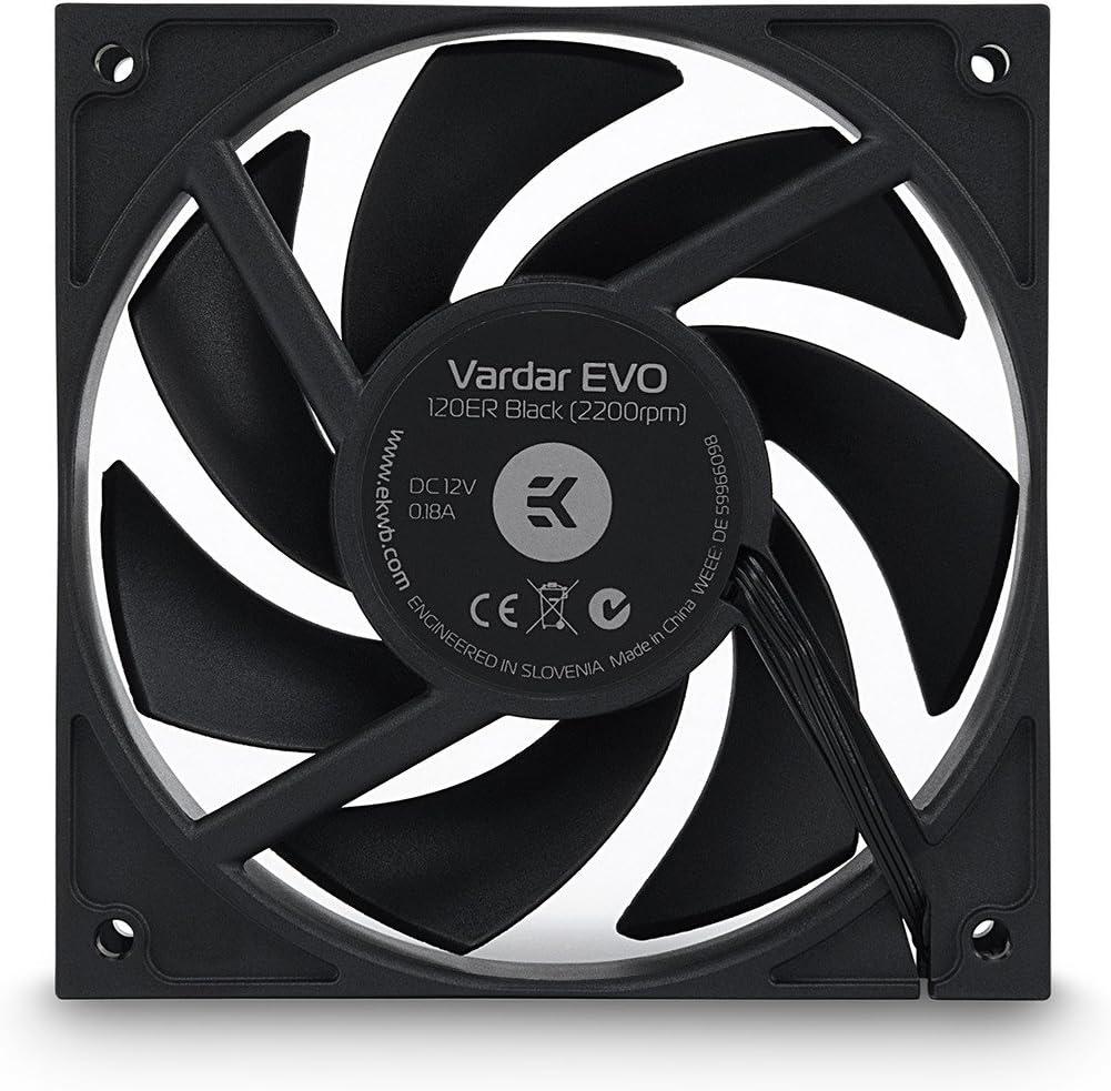Black 120mm PWM Fan, 2200 RPM, 2-Pack Q26396