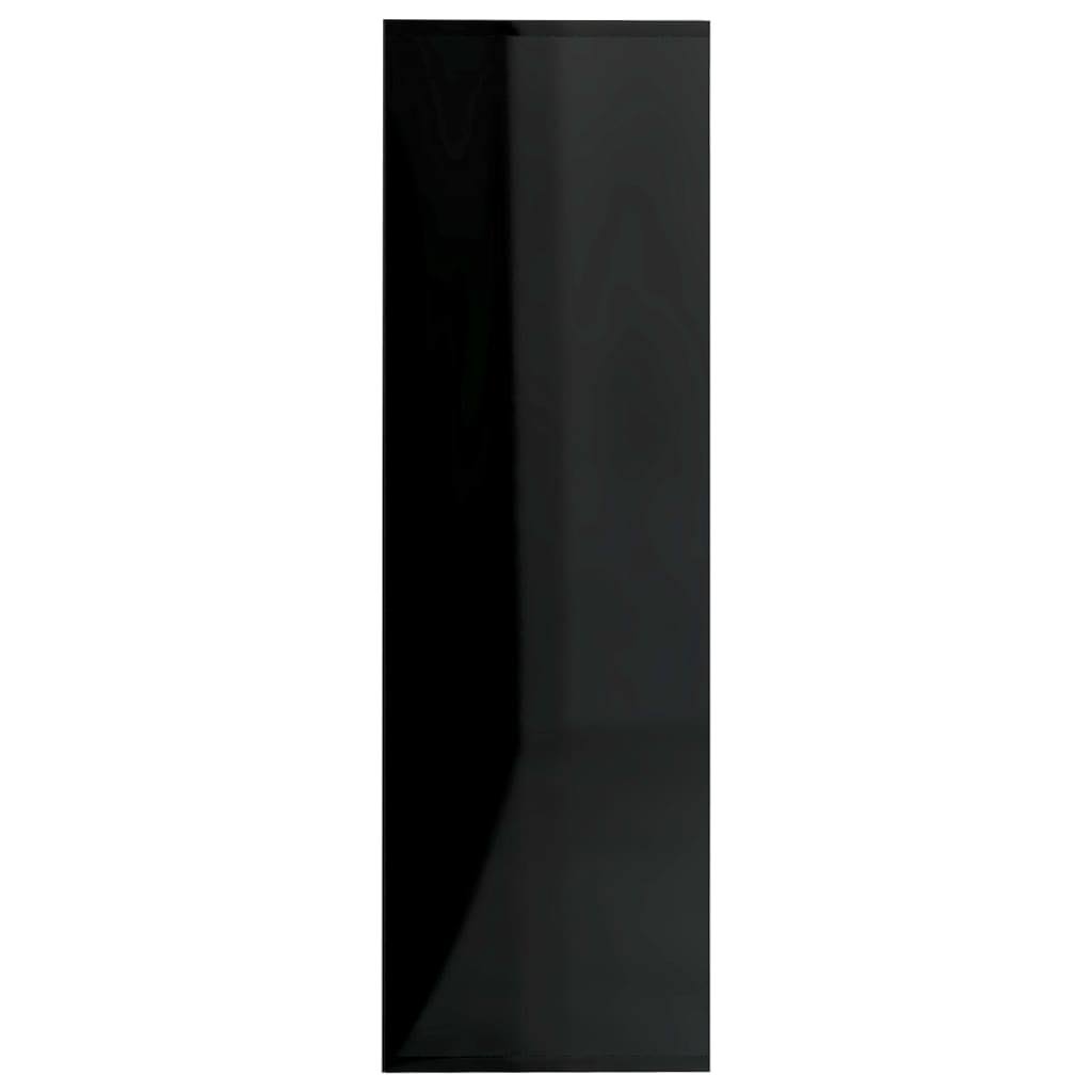 Book Cabinet High Gloss Black Chipboard X65103