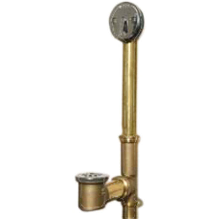 Polished Brass Foot Actuated Bath Waste Q880