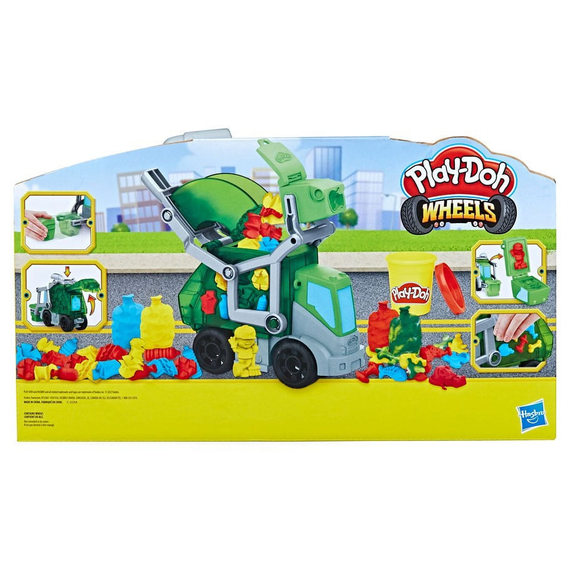 Play Doh 2 in 1 Garbage Truck + 8 Pack Rainbow Compound B7031