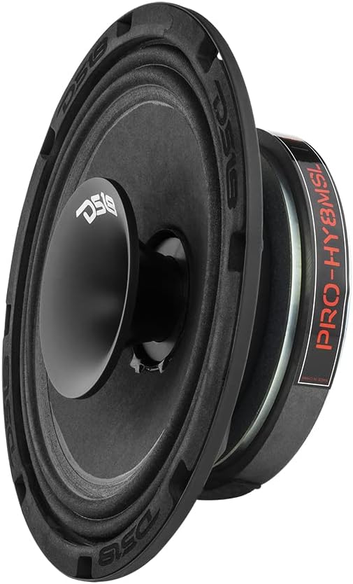 8" Shallow Hybrid Mid-Range Car Audio Loudspeaker with Grill Included 400W Max 200W RMS 8 Ohms Pack of 2 Q610