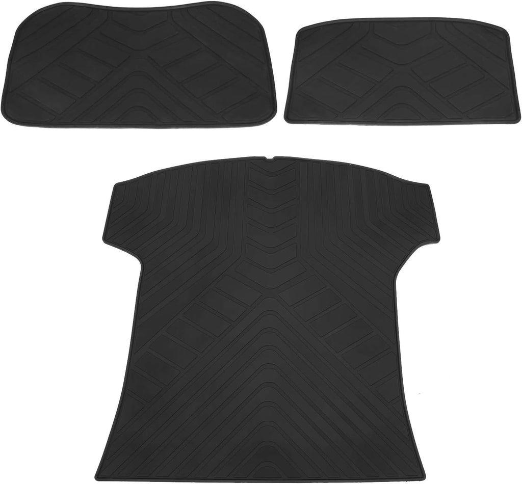 Cargo Liners Front and Rear Trunk Mats Black Rubber Pack of 2 G71812