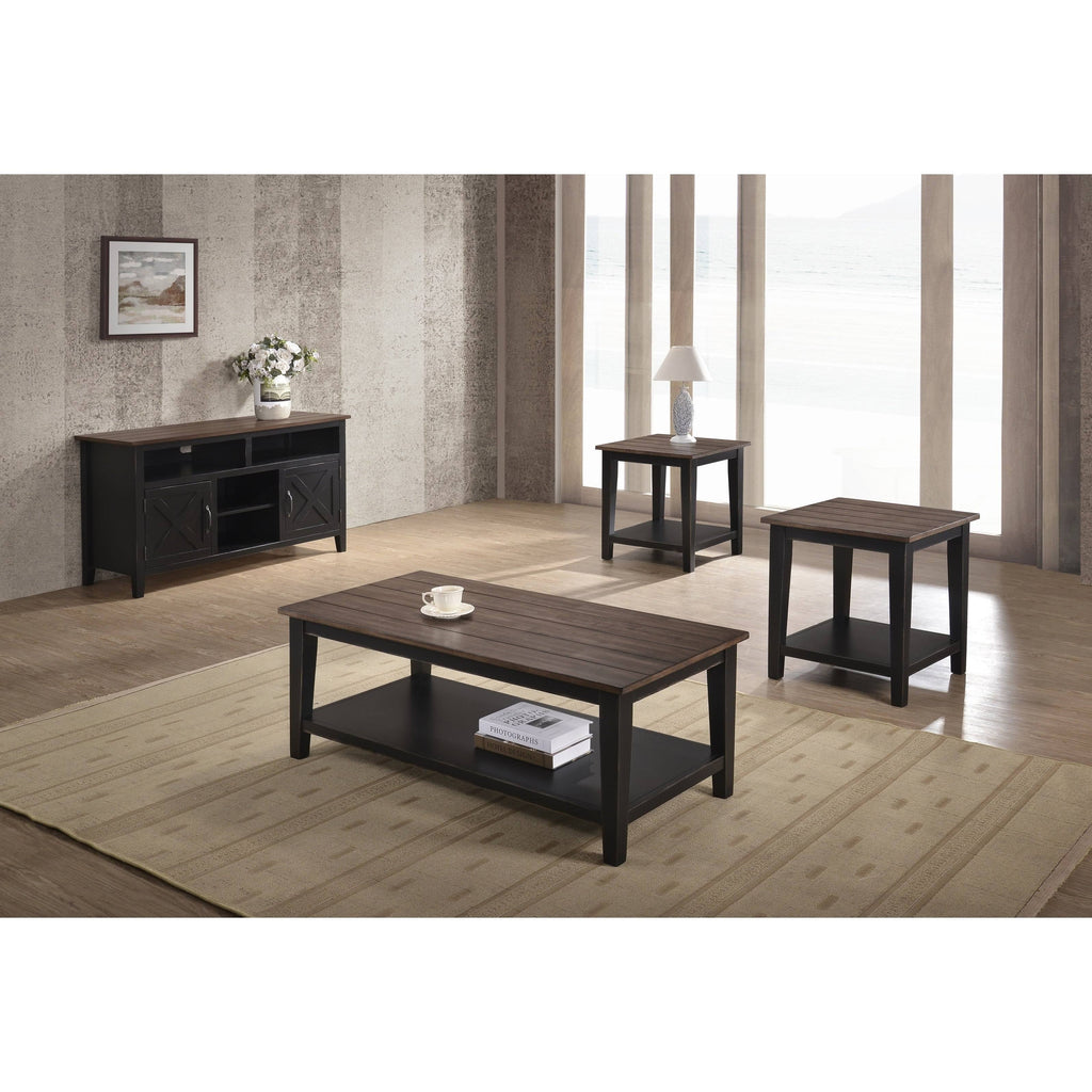 Greige & Black End Table K718