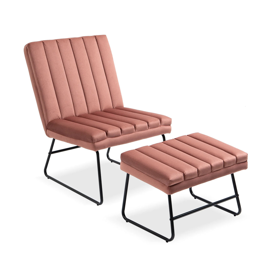 Pink Upholstered Lounge Chair S66891