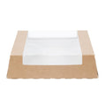 Kraft Auto-Popup Window Bakery Box with Grease-Resistant Interior - 100/Case S37357