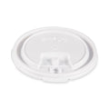 White Lift Back and Lock Tab Lids for 10 oz. Cups (100/Sleeve, 10 Sleeves/Carton) E8619