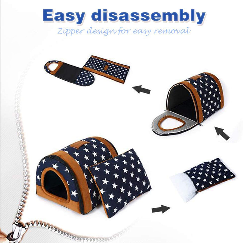 Cat Bed Cave Tent with Removable Cushion I872709
