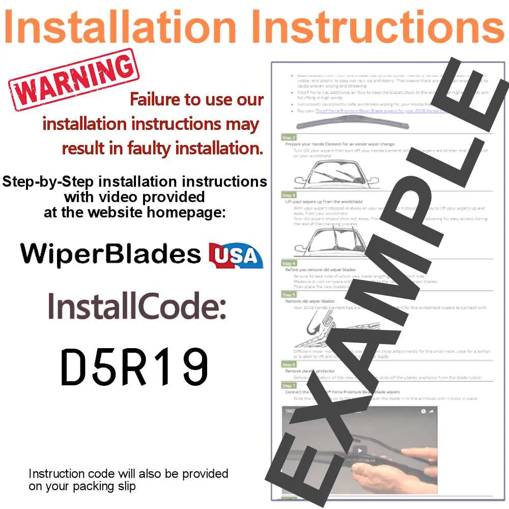 Beam Blade Wipers Set of 3 with Rear Wiper E592609