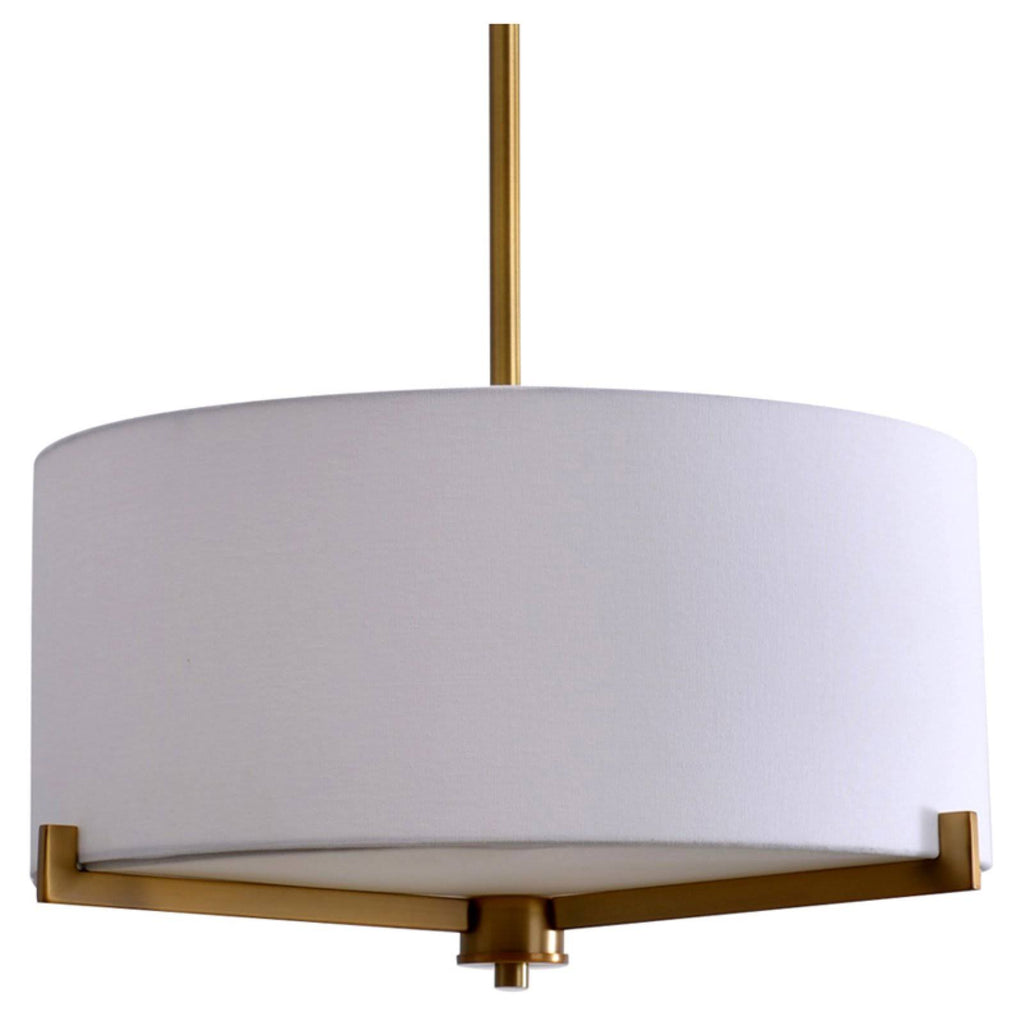 Brass 3 Light Semi Flush Mount Ceiling Fixture H448125