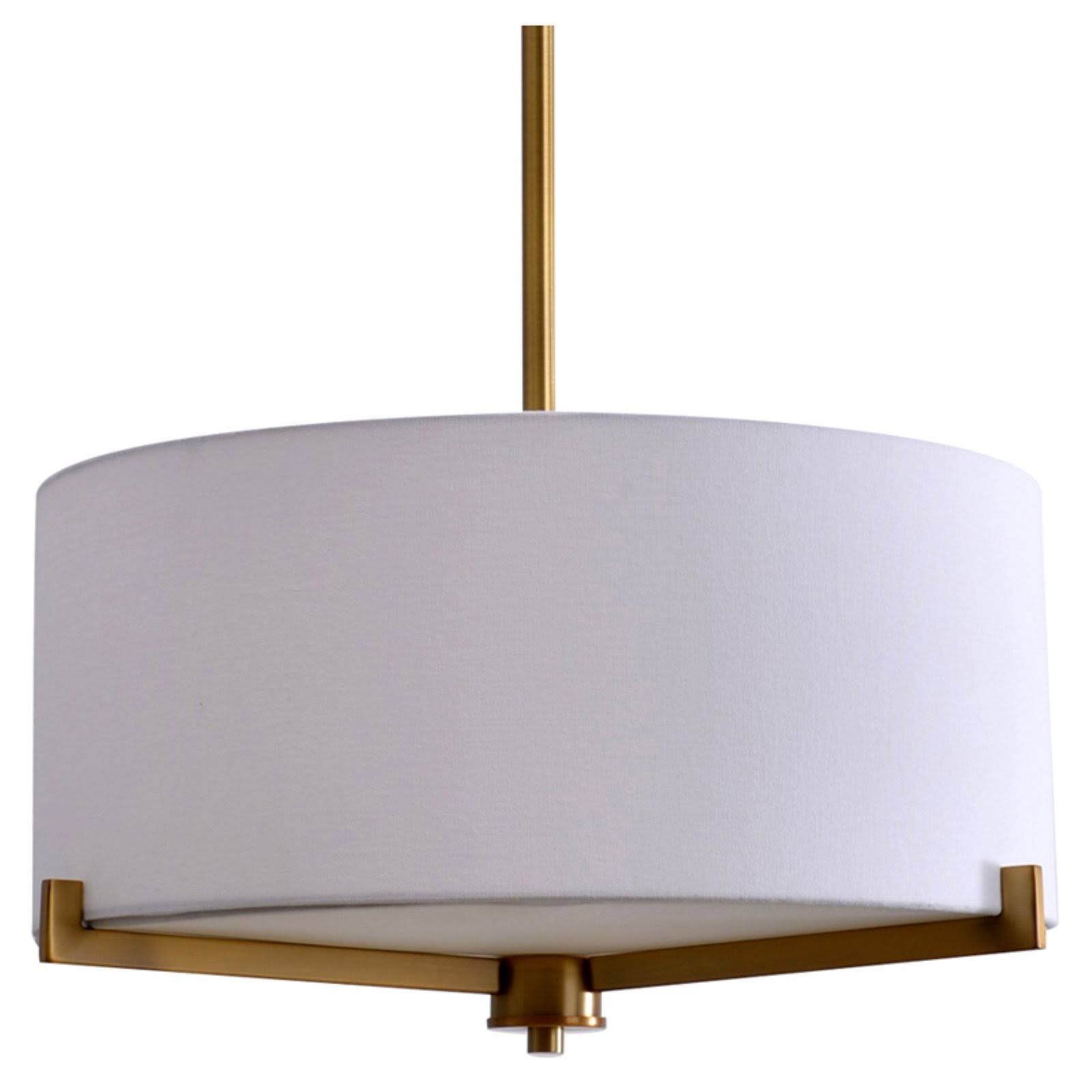 Brass 3 Light Semi Flush Mount Ceiling Fixture H448125