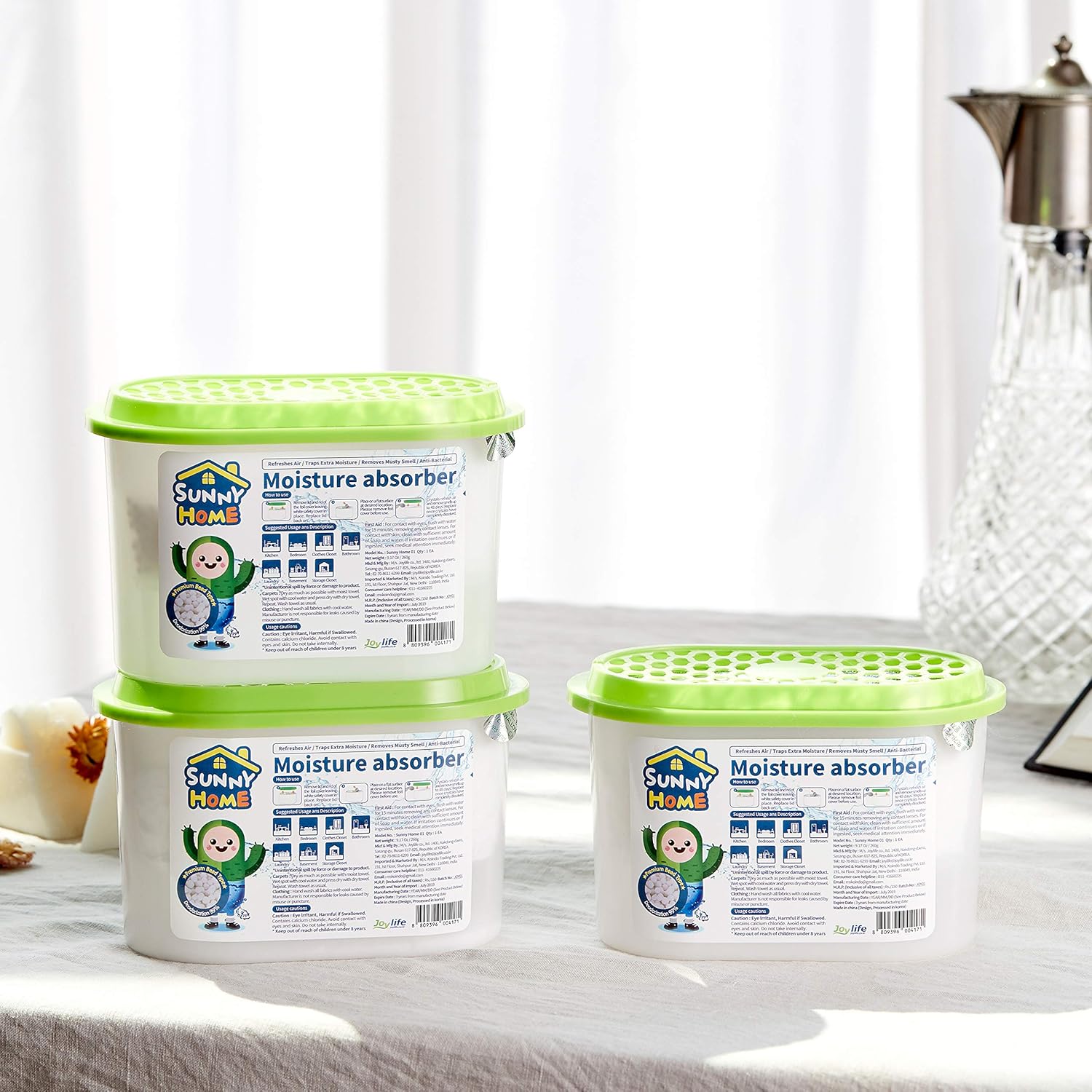 Moisture Absorber 24 Packs 9.17oz Unscented Dehumidifier K55024