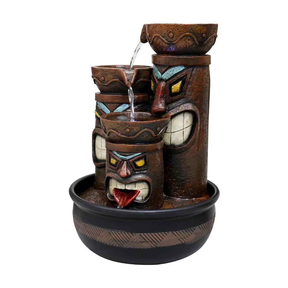 3-Tier Tabletop Water Fountain with Light U7456