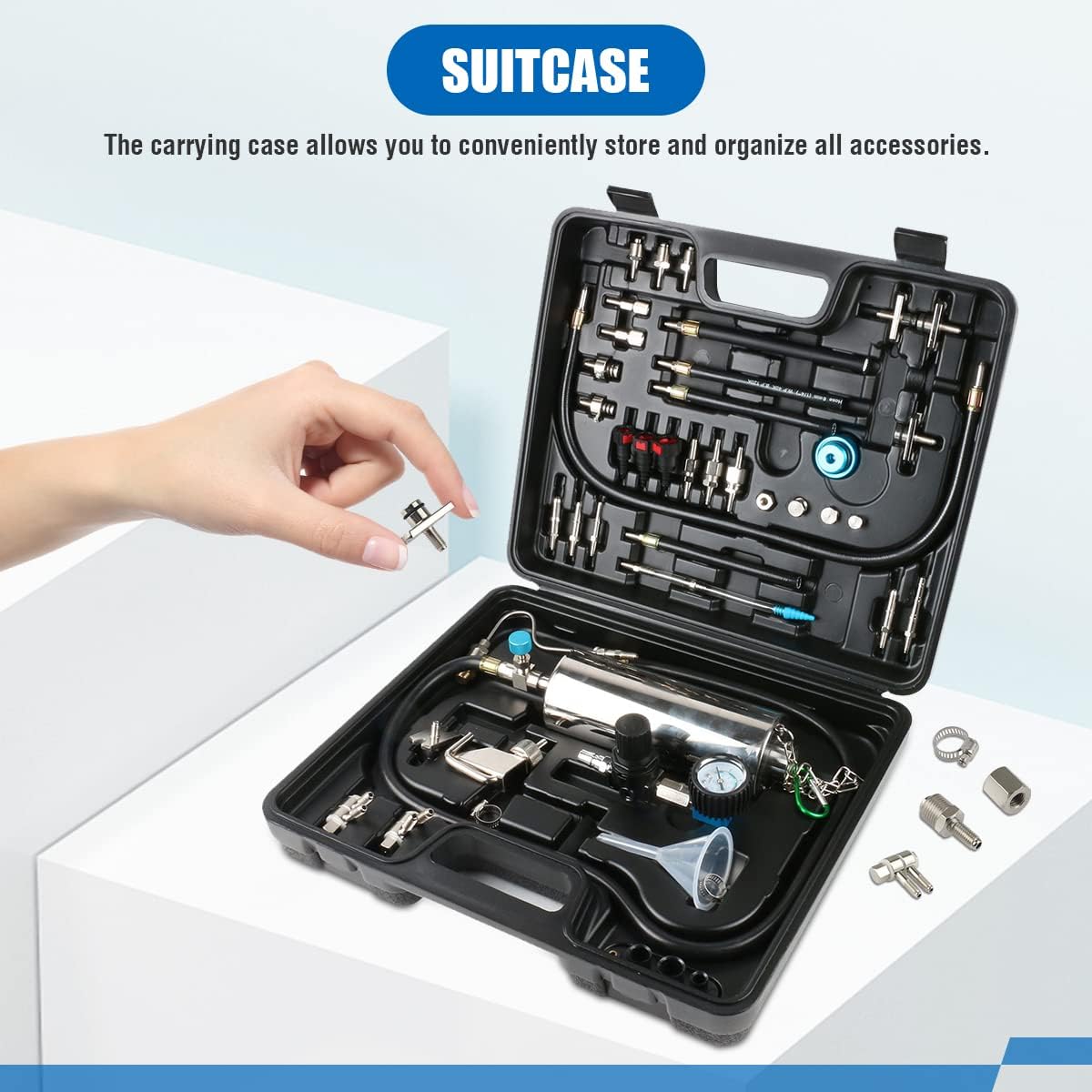 Fuel Injector Cleaner Machine for Gasoline Car, Non-Dismantle Fuel System Cleaner Set S8431