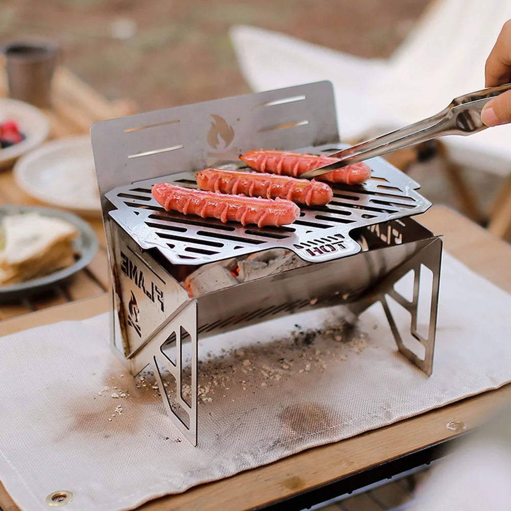Camping Detachable Portable Stainless Steel Stove Y4157