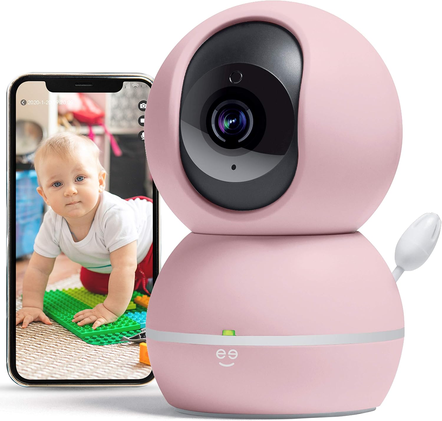 1080p Wireless WiFi Pet and Baby Monitor Camera (Pastel Blue) A2099