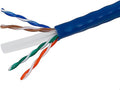 Cat6 Ethernet Bulk Cable - 250 Feet - Blue - Stranded, 550Mhz, UTP, CM, Pure Bare Copper Wire, 24AWG Q877