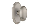 Satin Nickel Door Knob with Cottage Plate O329