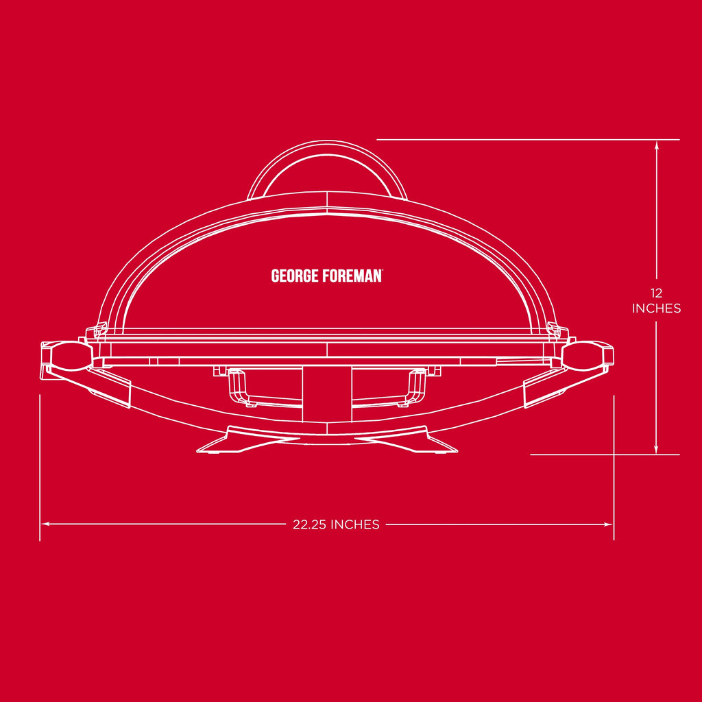 Red Rectangular Electric Grill U75042