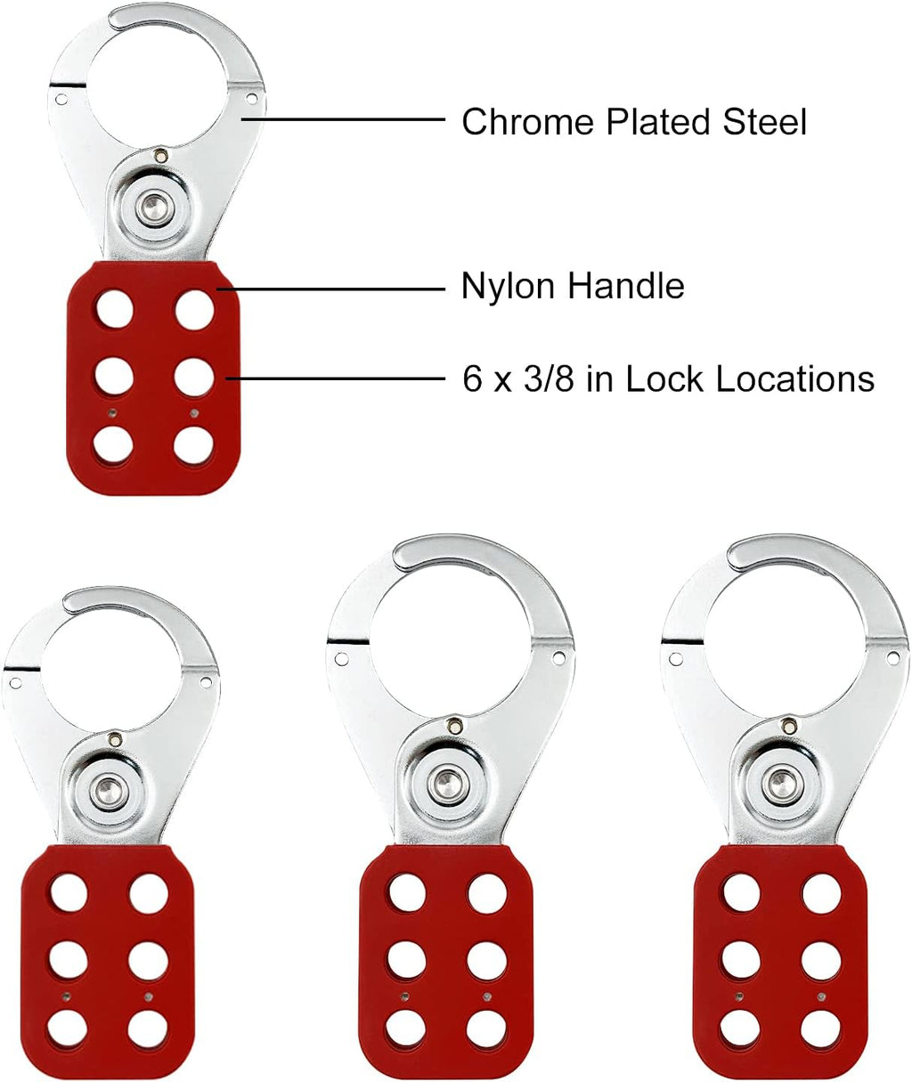 14 Key Padlocks with Numbers, 4 Lockout Hasps, 40 Lockout Tags, 20 Nylon Cable Lockout Tagout Station T32773
