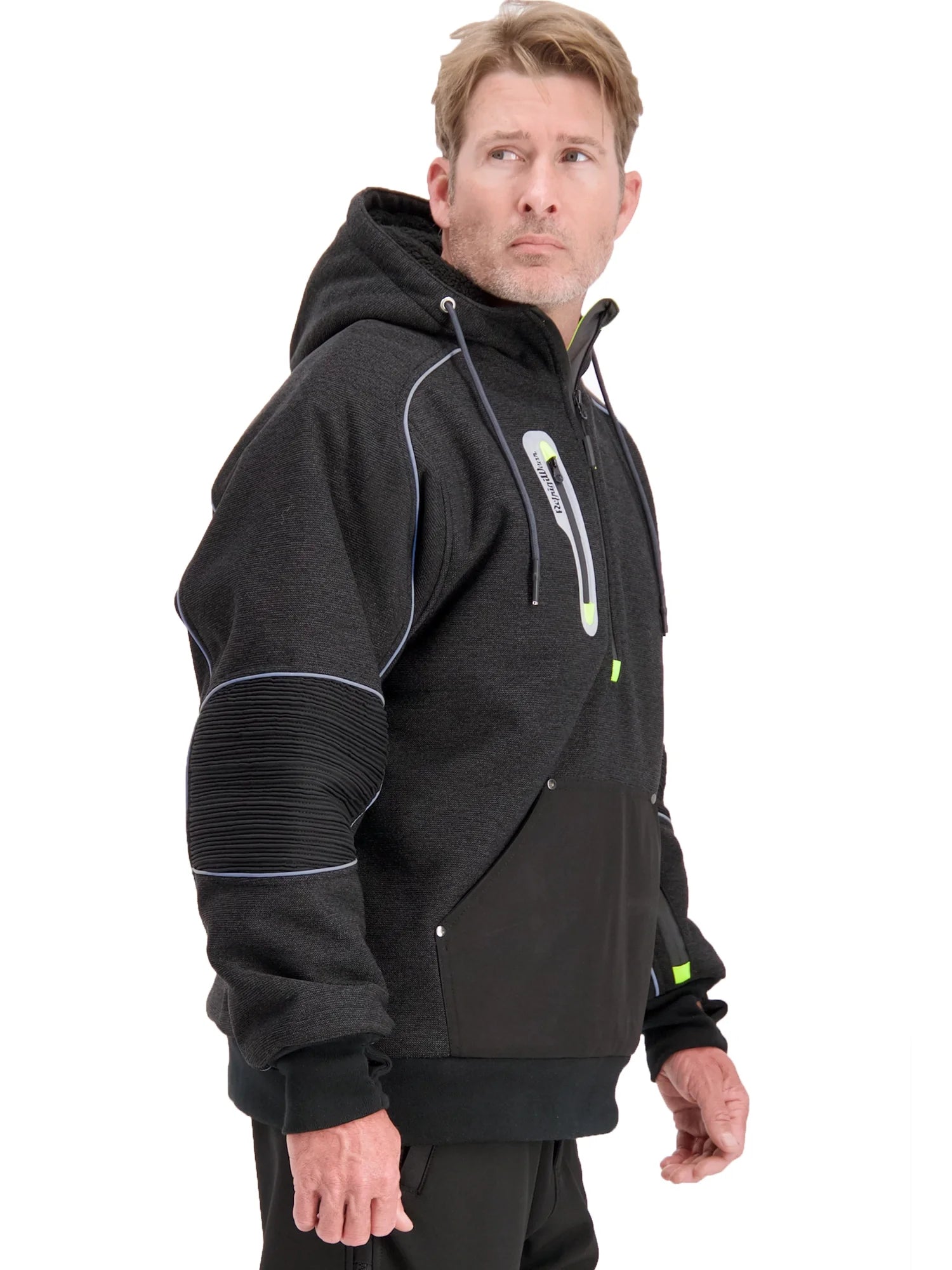 Black Reflective Insulated Hoodie Z6340