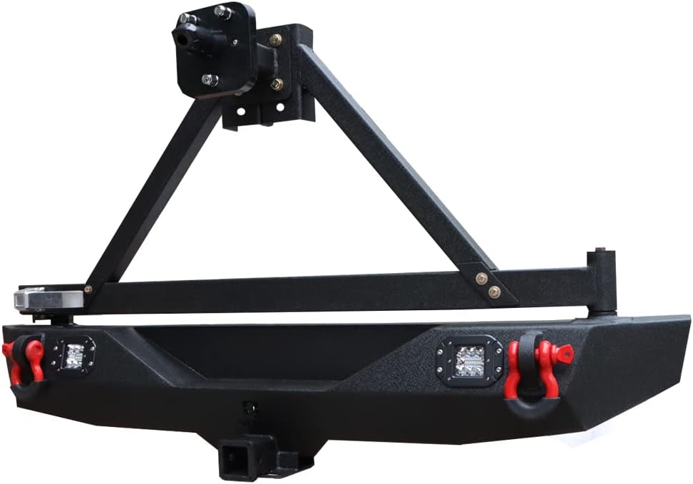 Front and Rear Bumper with LED Lights and Tire Carrier and Winch Plate U86928