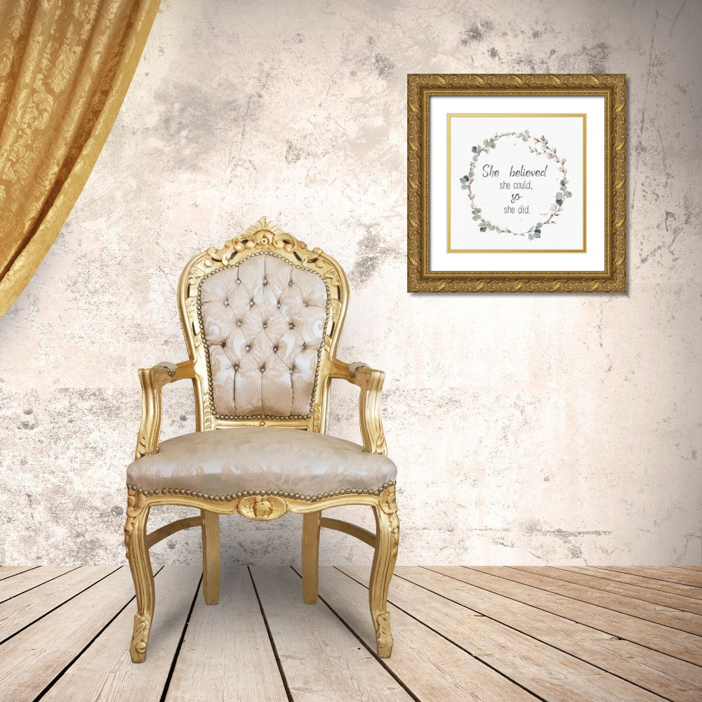 Gold Ornate Wood Framed Museum Art Print R492
