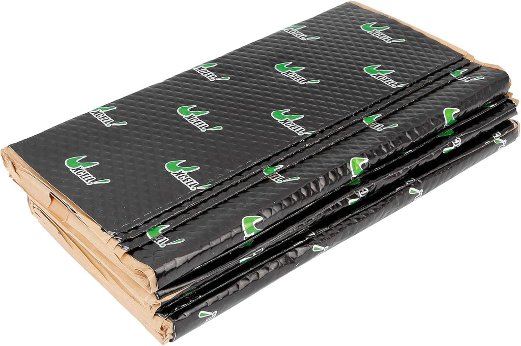 10pcs 80mil 25sqft Self Adhesive Sound Deadener Mat Black C118600
