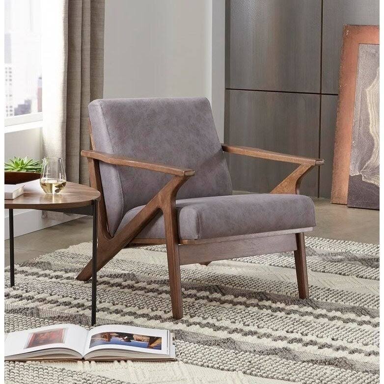 Camel Brown Solid Wood Chair Y1636