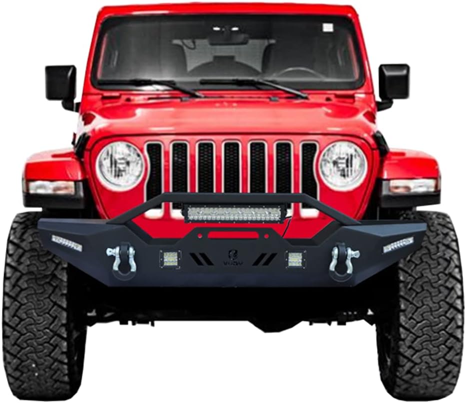 Front and Rear Bumper with LED Lights and Tire Carrier and Winch Plate U86928