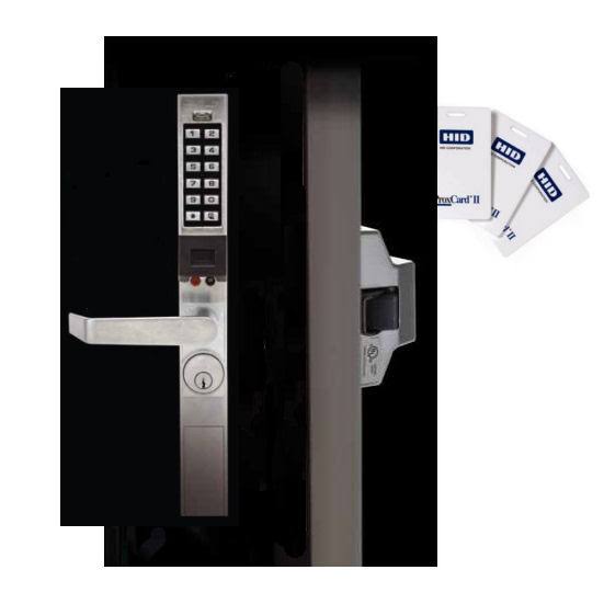 Narrow Stile Key Card with Keypad Exit Trim Satin Chrome Z977934