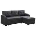 Linen Fabric Sleeper Sectional with cupholder X6100