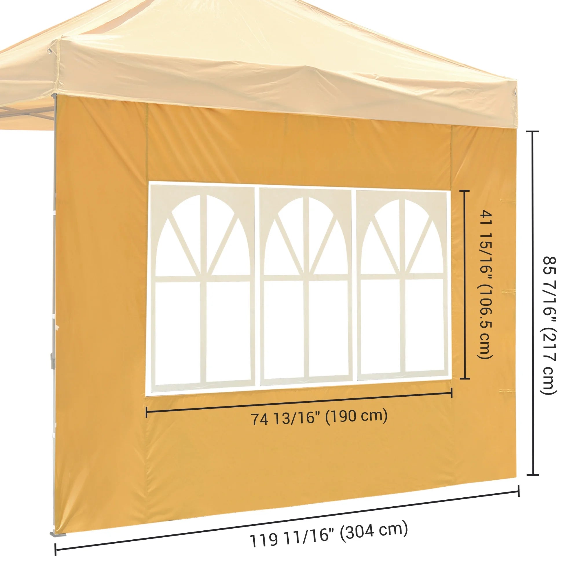 UV30+ Privacy Window Sidewall for 10x10ft Canopy Camping 2 Pieces Q3465