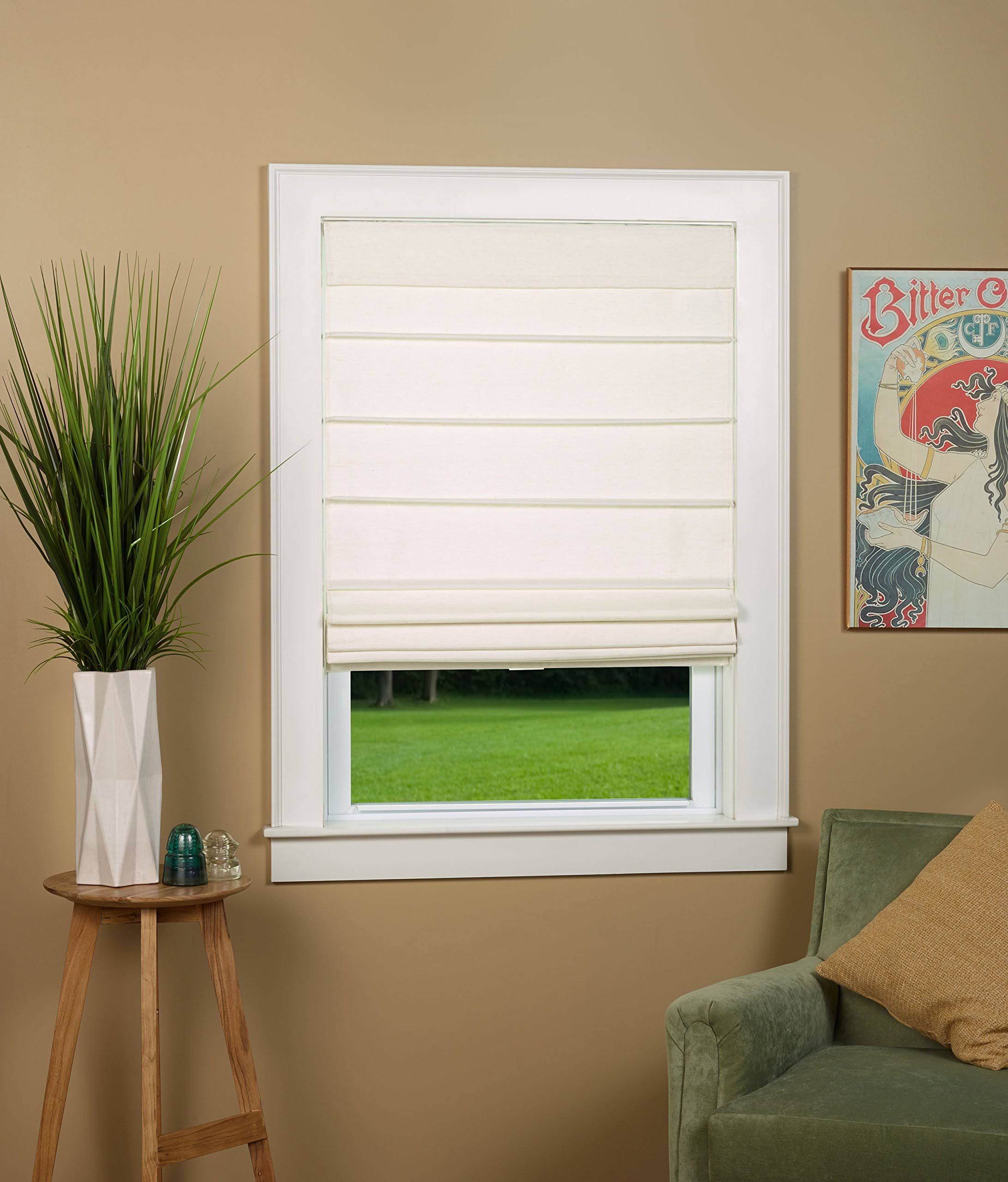 Alabaster Room Darkening Roman Shade Blind M2861