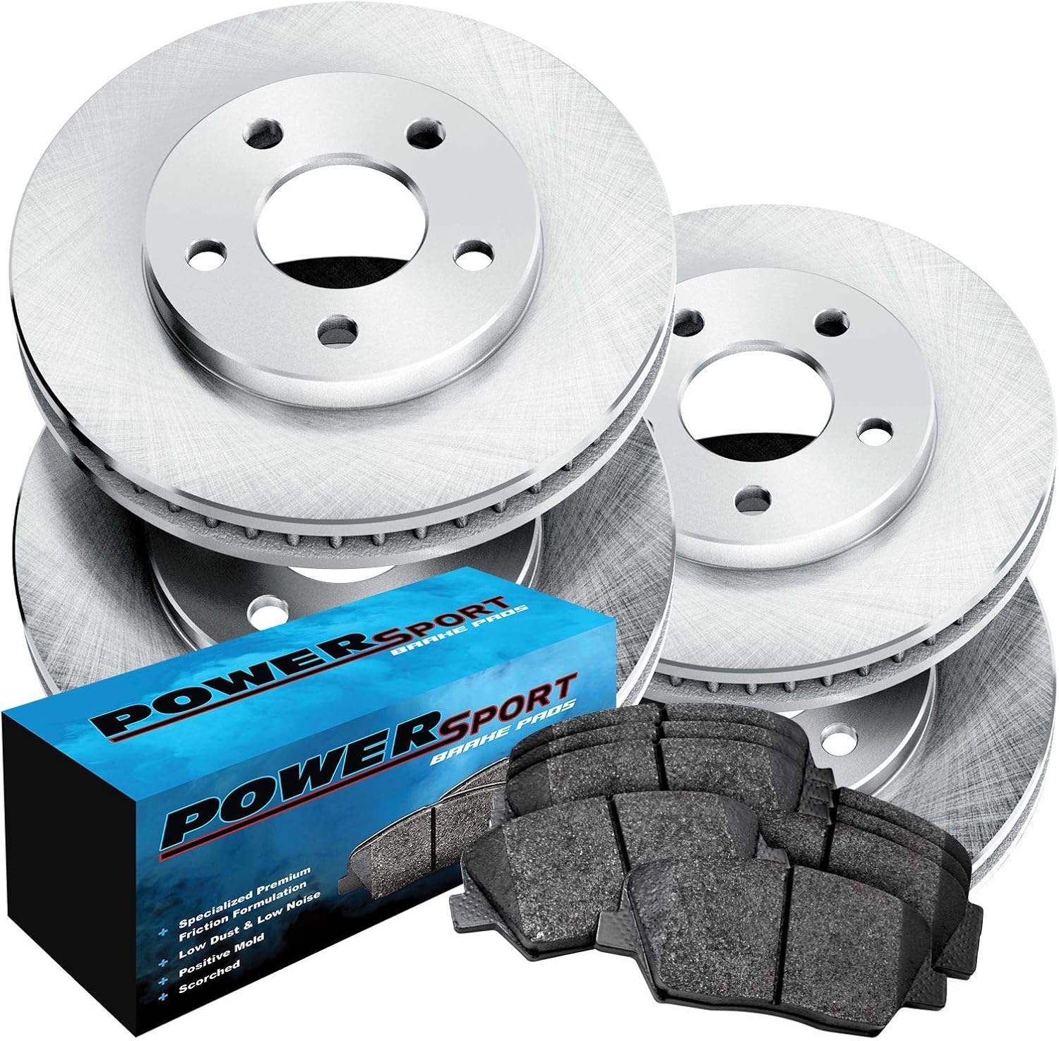 Front Rear Brake Rotors and Semi Metallic Brake Pads for BMW 323i, 325Ci, 325i, 328Ci, 328i Y791982