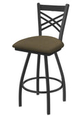 Pewter Swivel Stool with Summer Seat O360