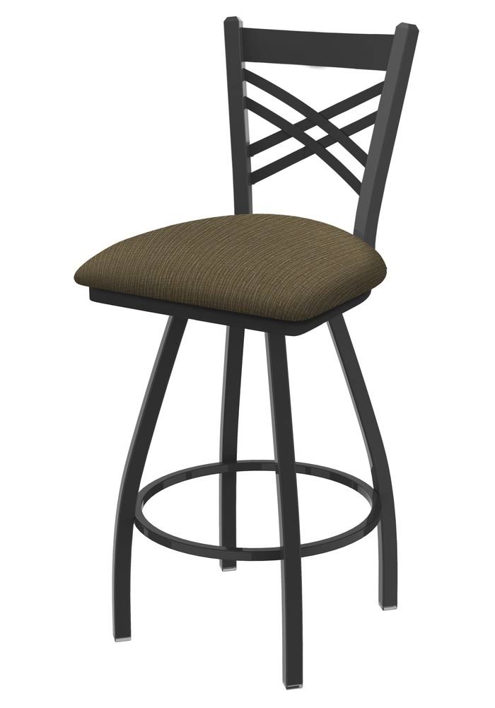 Pewter Swivel Stool with Summer Seat O360
