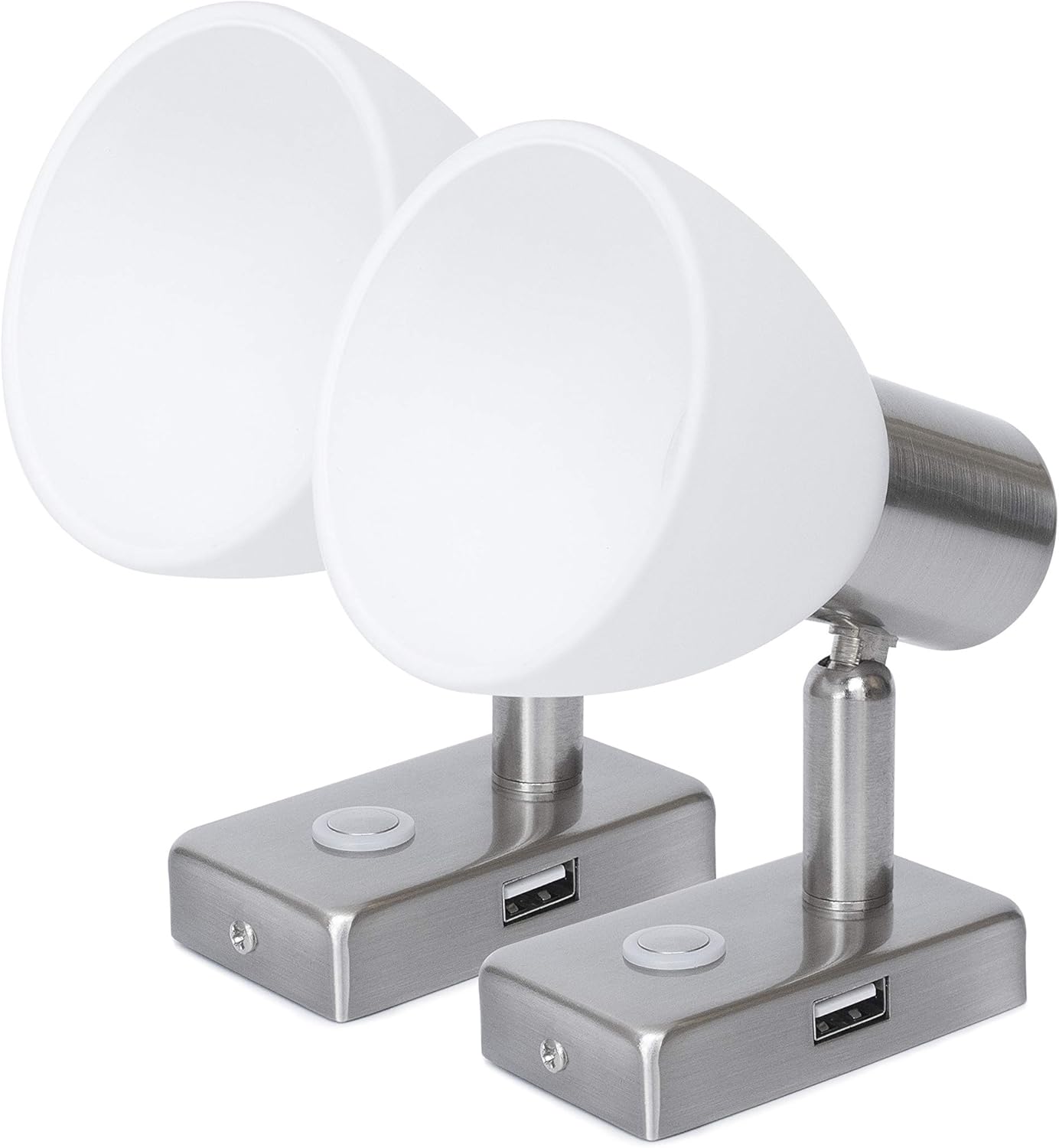 12V LED RV Interior Reading Light with USB Port, Touch Switch Dimmable Warm, Two Pack G4971