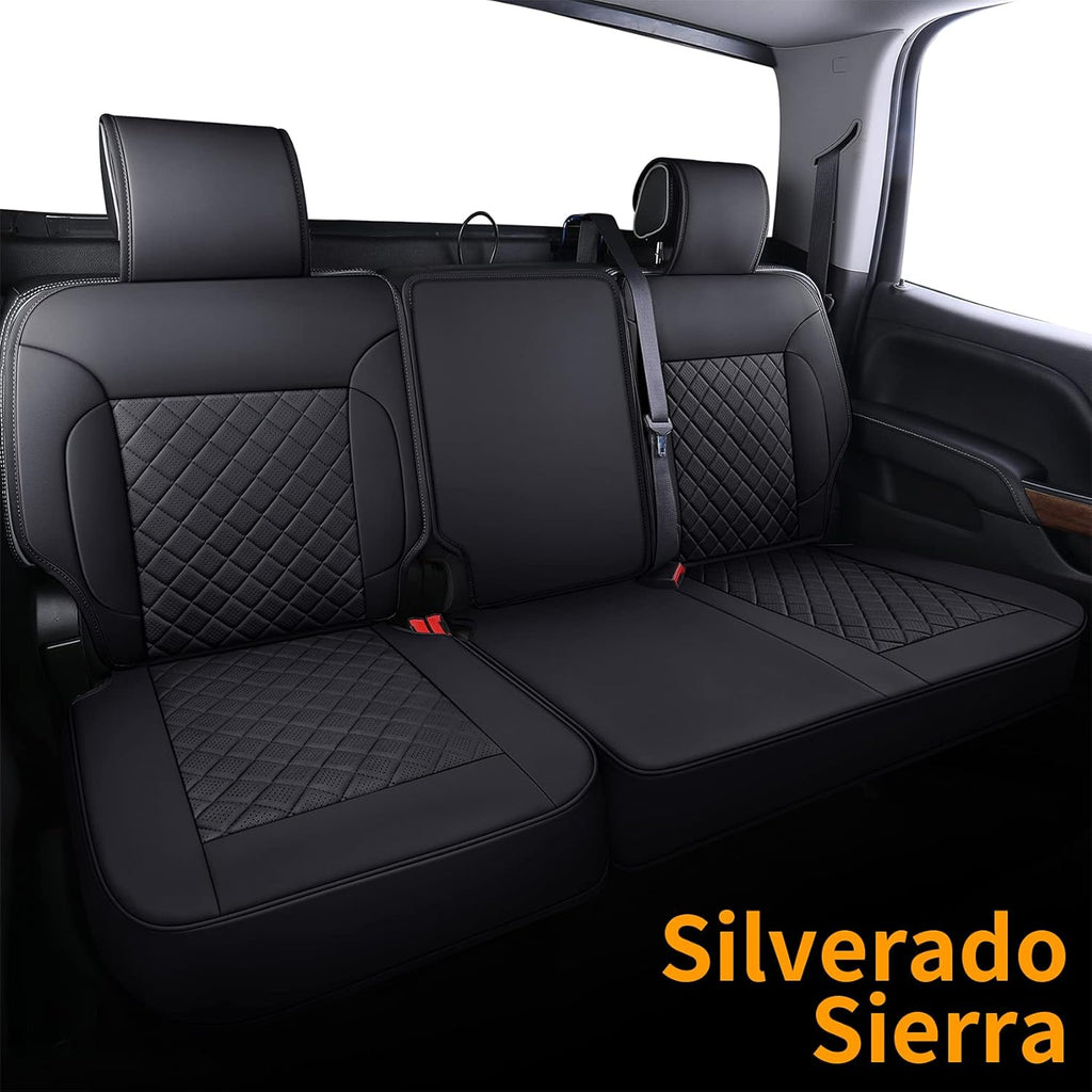 Gray Faux Leather Seat Covers Full Set M5077