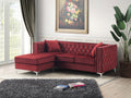 Burgundy Sectional Sofa Chaise J741