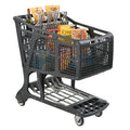 Black Gray Recycled Plastic Shopping Carts A8409