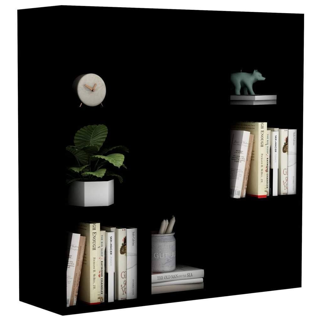 Book Cabinet High Gloss Black Chipboard X65103