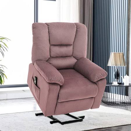 Velvet Power Lift Recliner Chair 300 lb Capacity D899