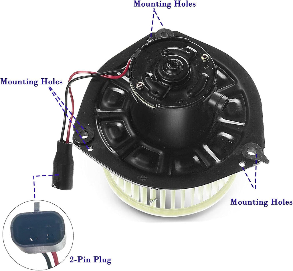 A/C Heater Blower Motor Fan Assembly Pack of 2 R10580