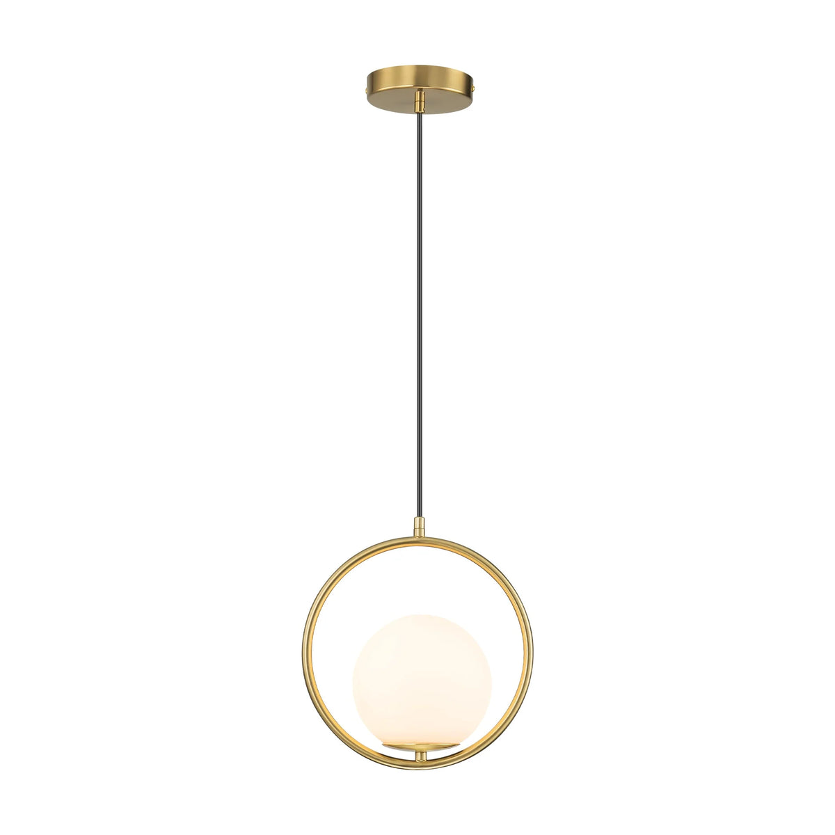 1-Light Globe Glass Geometric Pendant I934410