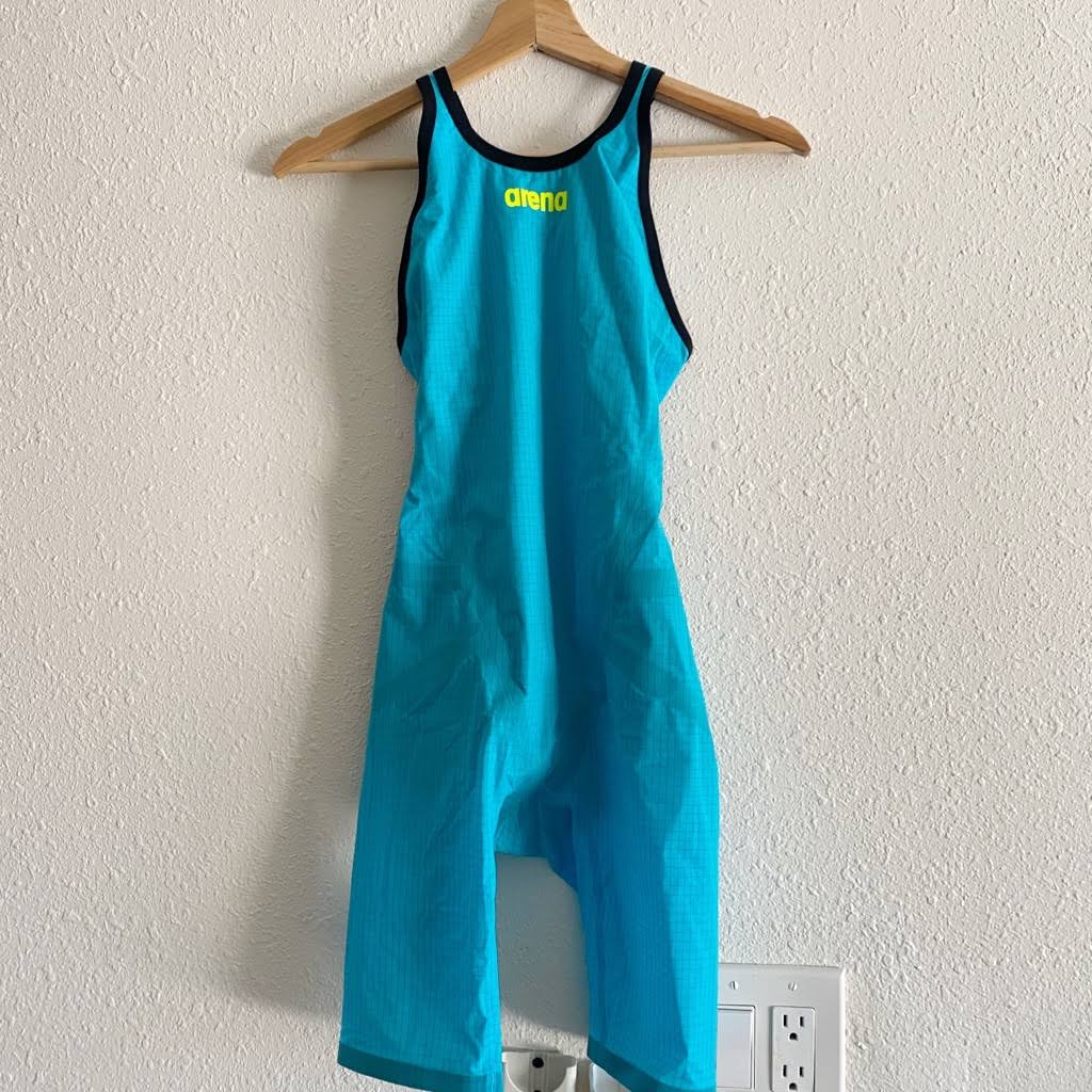 Open Back Turquoise-Black 28 Swimsuit B3729