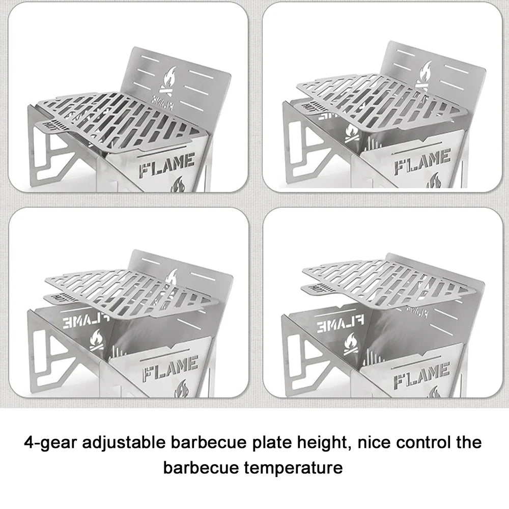Camping Detachable Portable Stainless Steel Stove Y4157