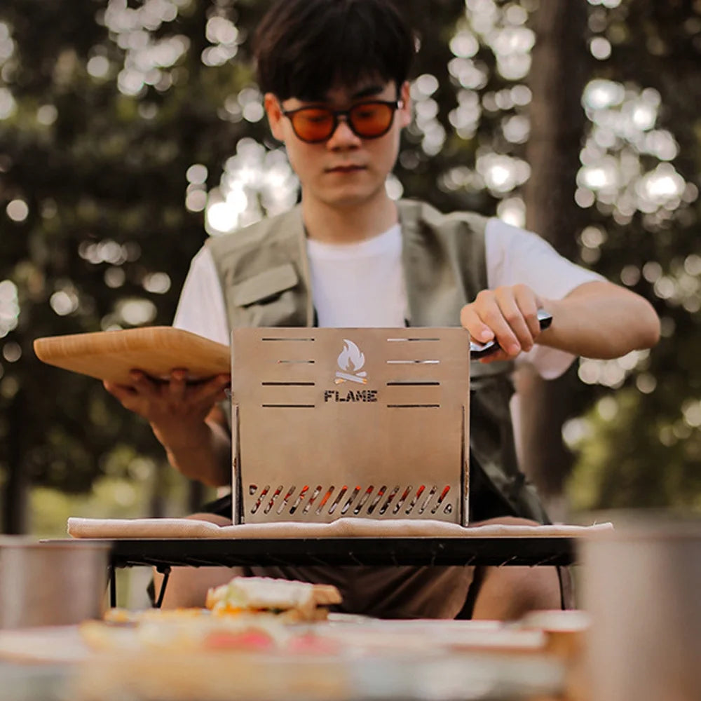 Camping Detachable Portable Stainless Steel Stove Y4157