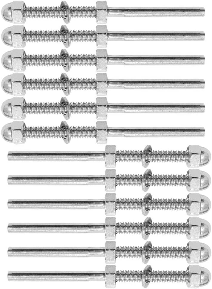 T316 Stainless Steel Cable Railing Hardware Kit, 32pcs 1/8 Cable Wire Tensioner B72486
